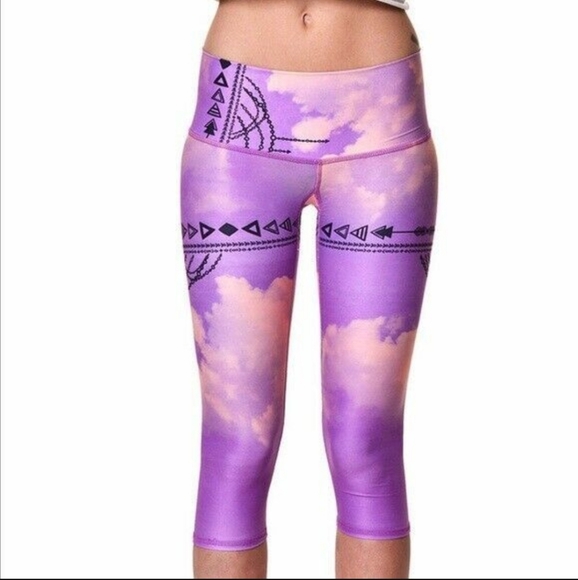 Teeki purple haze crop capri legging hot pant - Picture 2 of 5